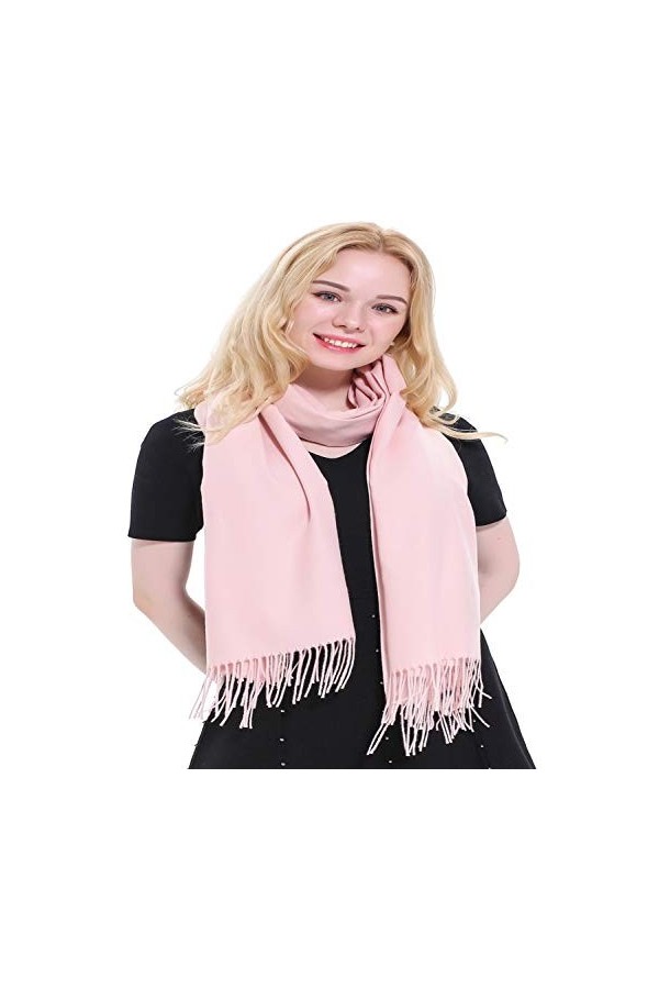 CJ Apparel Bébé Rose Épaisse Solide Couleur Unie Conception Népalaise Châle écharpe étole Wrap Châles Pashminas Nouvelle