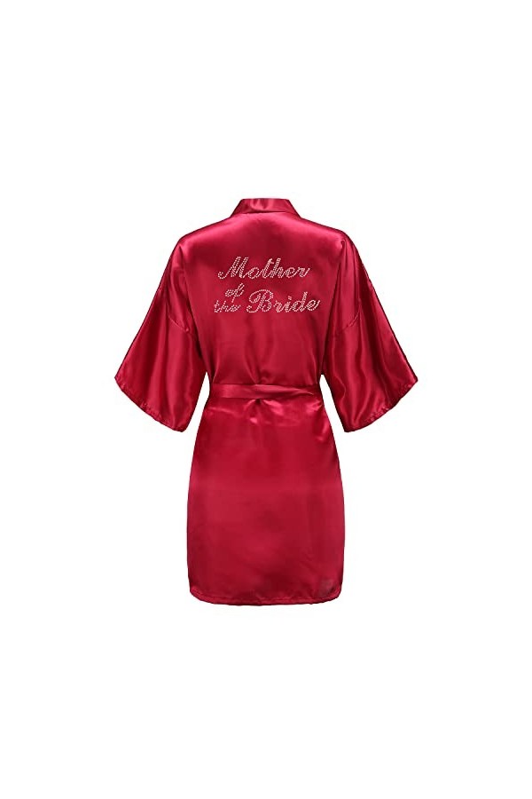 EPLAZA femmes taille unique argent strass mariée demoiselle dhonneur robes courtes en Satin pour la fête de mariage se prépa