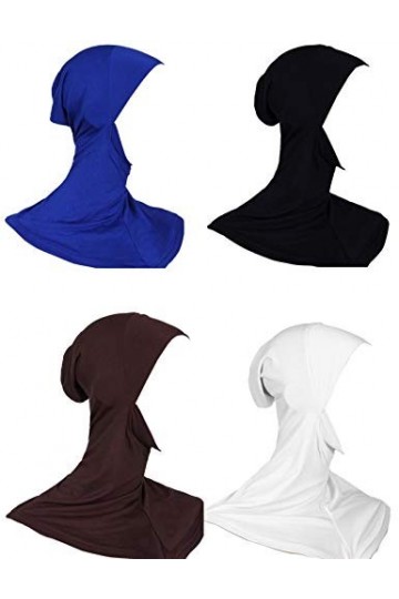 GladThink Femmes Musulmanes Mini Pleine Couvert Hijab Coiffure Foulard Islamique 4 Pièces Set No.8