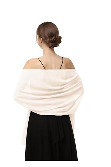 Écharpe châle en mousseline de soie douce pour femme - Or - longueur 201 cm * largeur 48 cm 