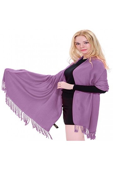 CJ Apparel Mauve Couleur Unie Châle écharpe étole Wrap Châles Pashminas Nouvelle