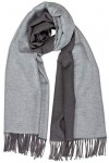 Caspar SC488 Echarpe XL bicolore pour femme, Taille:Taille unique, Couleur:gris clair gris foncé