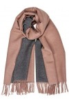 Caspar SC488 Echarpe XL bicolore pour femme, Taille:Taille unique, Couleur:gris clair gris foncé