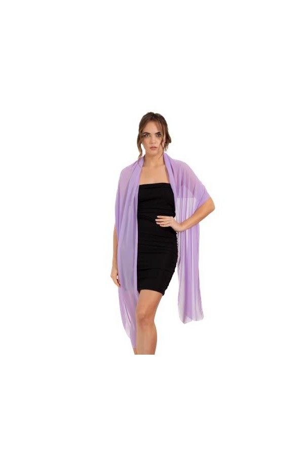 Sara Sabella Isola di Ischia Couvre-épaules femme élégant, beau châle en Georgette pour événements formels, châle de cérémoni