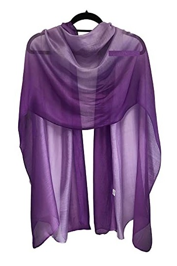 GFM® Deux tons Châle foulard en soie pour demoiselles dhonneur mariage de soirée - Dmsyslk-GHNLKL 