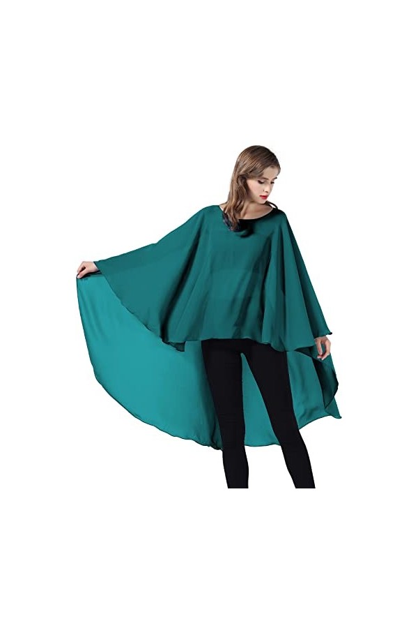 BEAUTELICATE Châle Étole En Mousseline de Soie Léger Cape Poncho Ample De Mariage D’été Soirée Femme Mariée Demoiselle dhonn