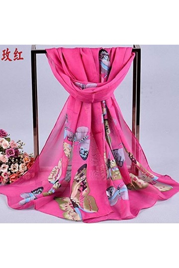 HerHisItsChic Écharpe en mousseline de soie légère pour femme 160 x 50 cm, Style 13, XL