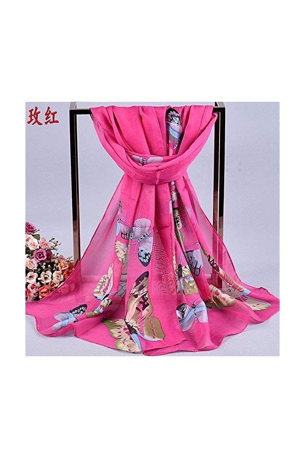 HerHisItsChic Écharpe en mousseline de soie légère pour femme 160 x 50 cm, Style 13, XL