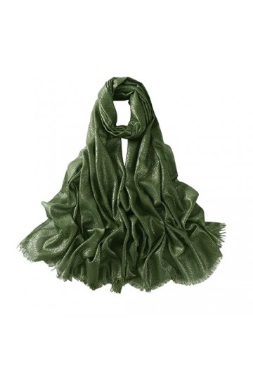 GFM® Châle décharpe de demoiselle dhonneur de soirée de mariage scintillant SA-SMX17 , Vert olive doré, L