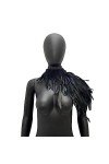 Collier Col Châle En Plumes Gothique Dames Plumes Naturelles Épaule En Halloween Costume Partie Foulard Cape Top
