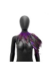 Collier Col Châle En Plumes Gothique Dames Plumes Naturelles Épaule En Halloween Costume Partie Foulard Cape Top