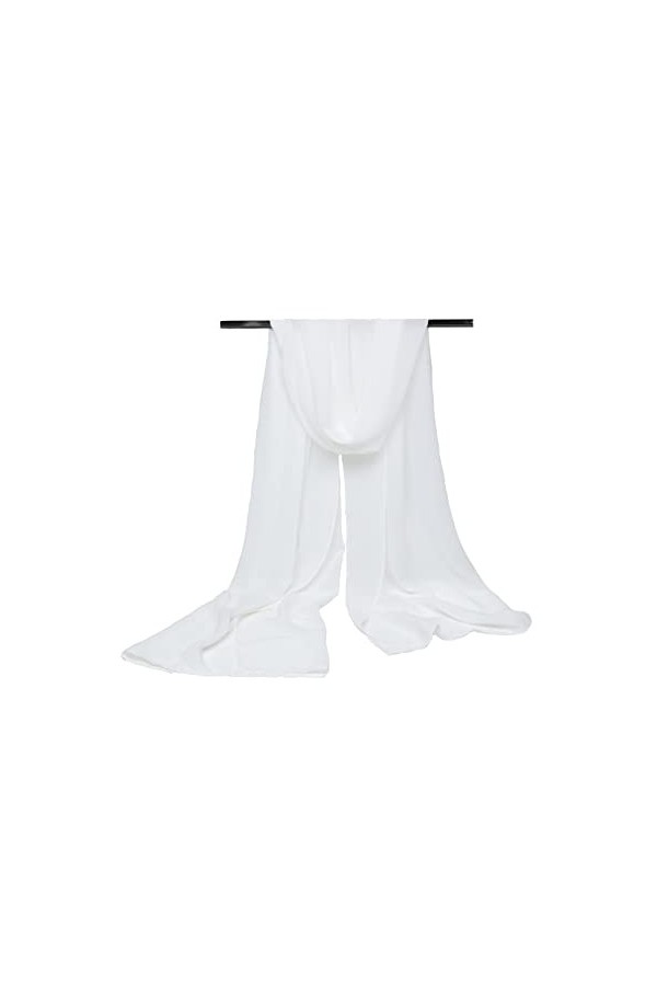 BEAUTELICATE Châle Étole En Mousseline De Soie Écharpe Foulard Léger Pour Mariage D’été Soirée&nbsp;Cérémonie&nbsp;Femme Mariée Demoise