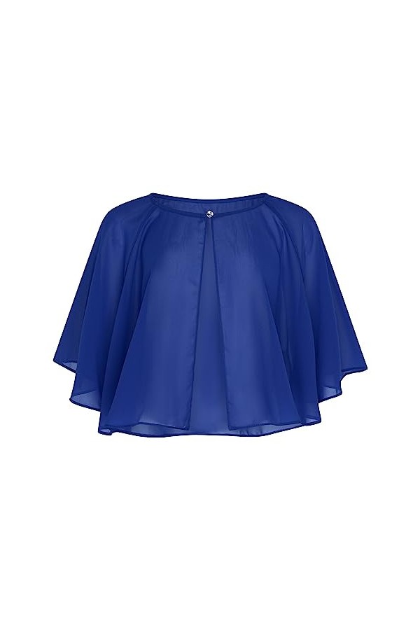 Bolerose Doux Mariage Portefeuille Soirée Transparente Mousseline de soie Paréo Cape Chale Or champagne, Taille unique 