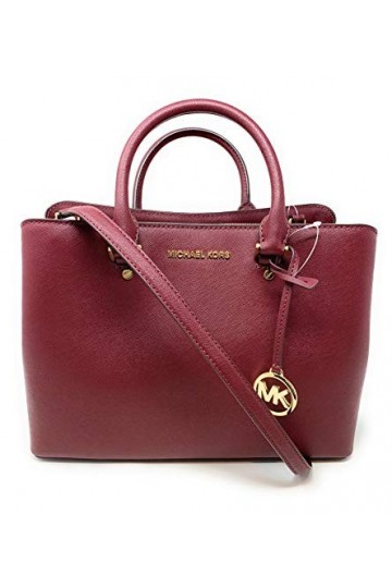Michael Kors Savannah Saffiano Leather Large Satchel Crossbody Bag Purse Handbag