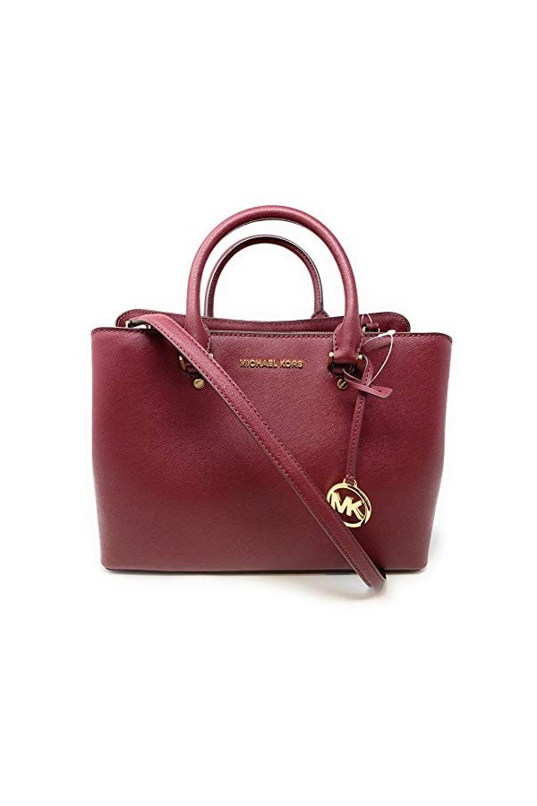 Michael Kors Savannah Saffiano Leather Large Satchel Crossbody Bag Purse Handbag