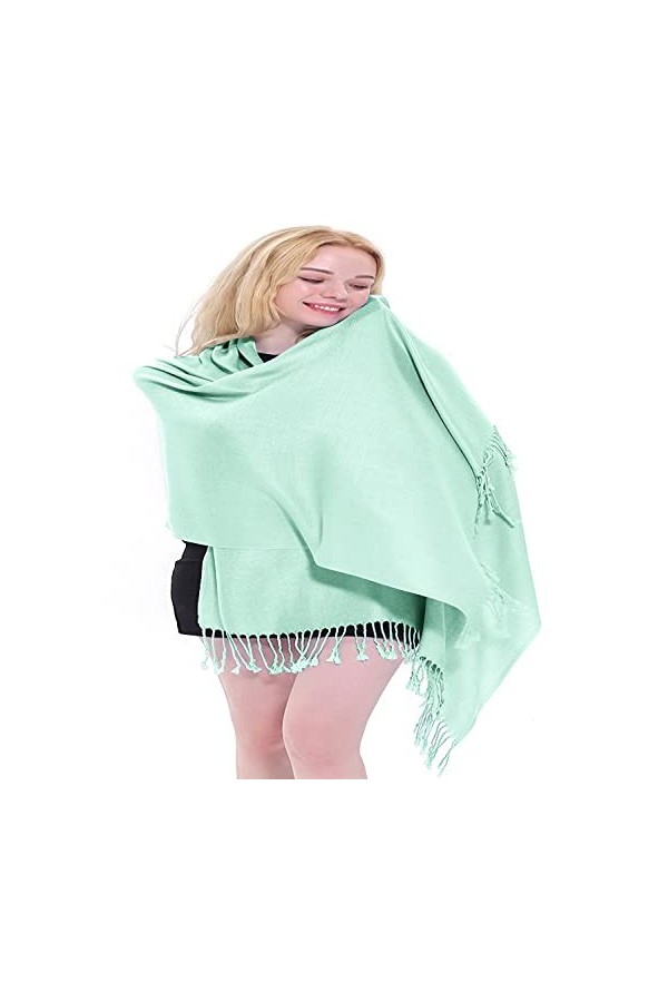 CJ Apparel Foulard pour le visage - Couleur unie - Vert clair, Vert, taille unique