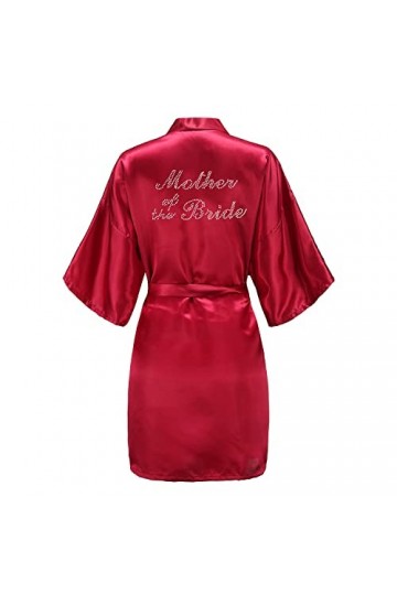 EPLAZA femmes taille unique argent strass mariée demoiselle dhonneur robes courtes en Satin pour la fête de mariage se prépa