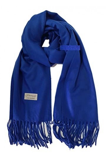 GFM Châle en cachemire mélangé pour lautomne et lhiver - bleu Roi - BTQUE-CRTNL 