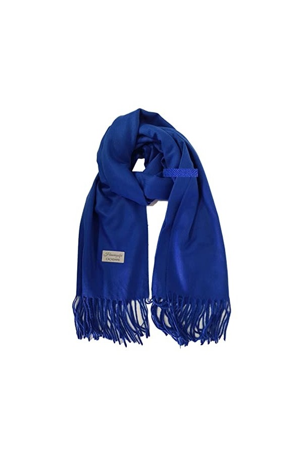 GFM Châle en cachemire mélangé pour lautomne et lhiver - bleu Roi - BTQUE-CRTNL 