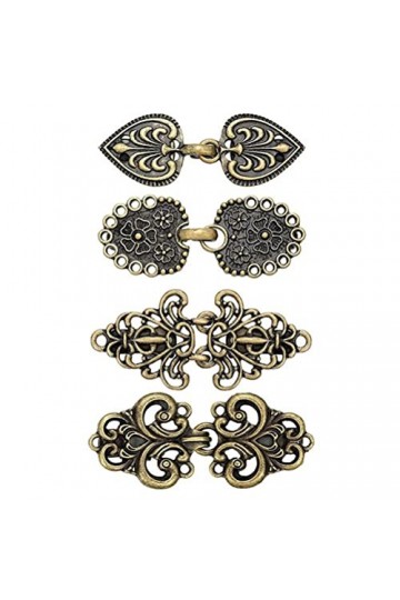 Stylebest 2/4 pièces Pull Vintage Tourbillon Clip Rétro Châle Col Fermoir Cape Cape Cardigan Clips Robe Chemise Broche Clip p