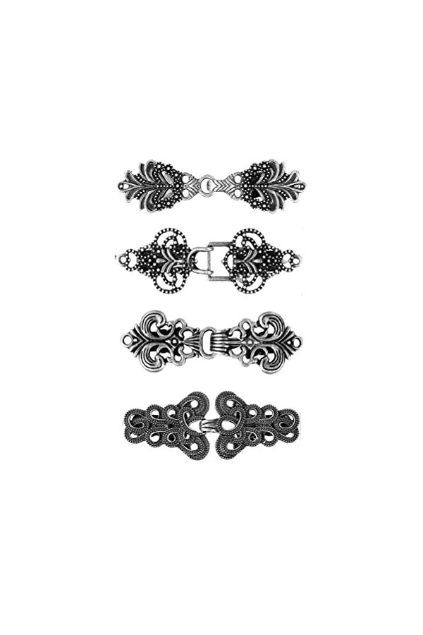 Stylebest 2/4 pièces Pull Vintage Tourbillon Clip Rétro Châle Col Fermoir Cape Cape Cardigan Clips Robe Chemise Broche Clip p