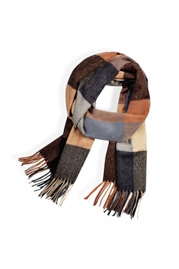 Gloop Écharpe XXL douillette, chaude et magnifique poncho pour femme 02661, Grün Beige 02662a19, taille unique