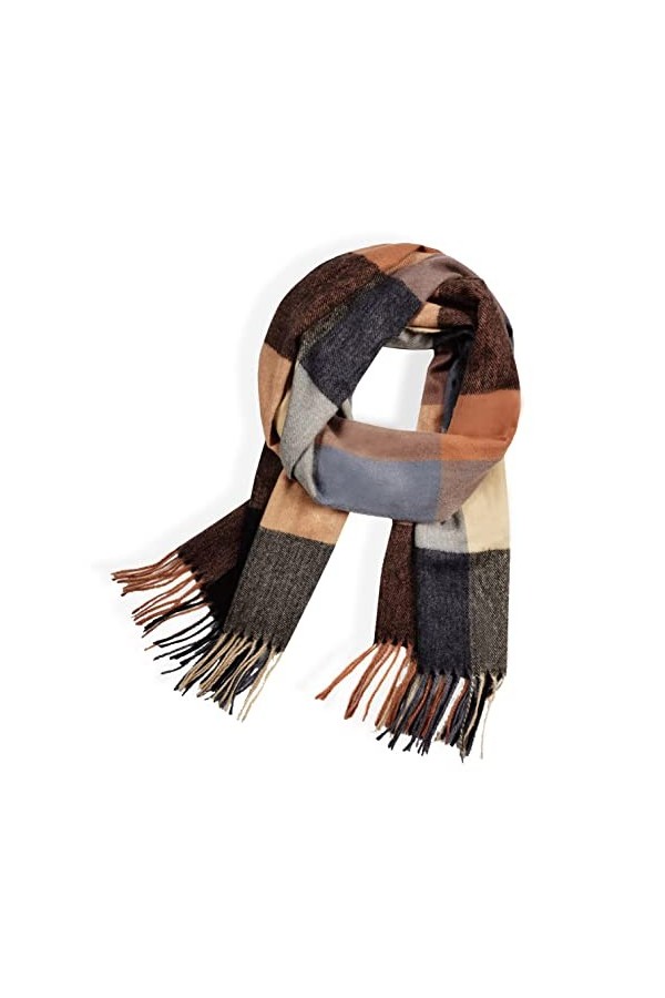 Gloop Écharpe XXL douillette, chaude et magnifique poncho pour femme 02661, Grün Beige 02662a19, taille unique