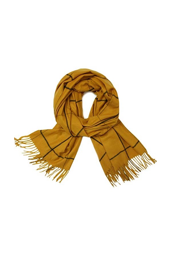 Gloop Écharpe XXL douillette, chaude et magnifique poncho pour femme 02661, Grün Beige 02662a19, taille unique