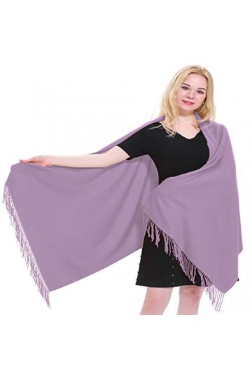 CJ Apparel Violet Clair Épaisse Solide Couleur Unie Conception Népalaise Châle écharpe étole Wrap Châles Pashminas Nouvelle