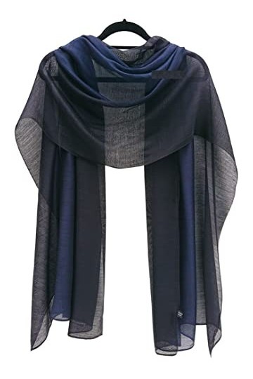 GFM® Deux tons Châle foulard en soie pour demoiselles dhonneur mariage de soirée - Dmsyslk-GHNLKL 