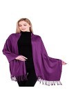 CJ Apparel Violet Couleur Unie Châle écharpe étole Wrap Châles Pashminas Nouvelle