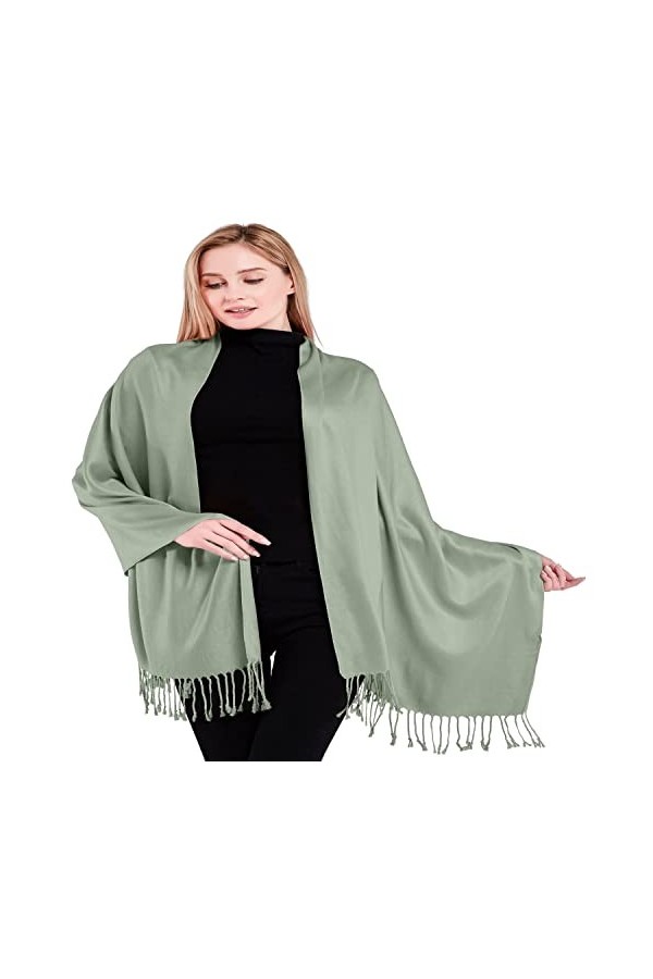 CJ Apparel Vert Clair Solides Couleur Châle Secondes écharpe étole Wrap Châles Pashminas Nouvelle 80+ Couleurs