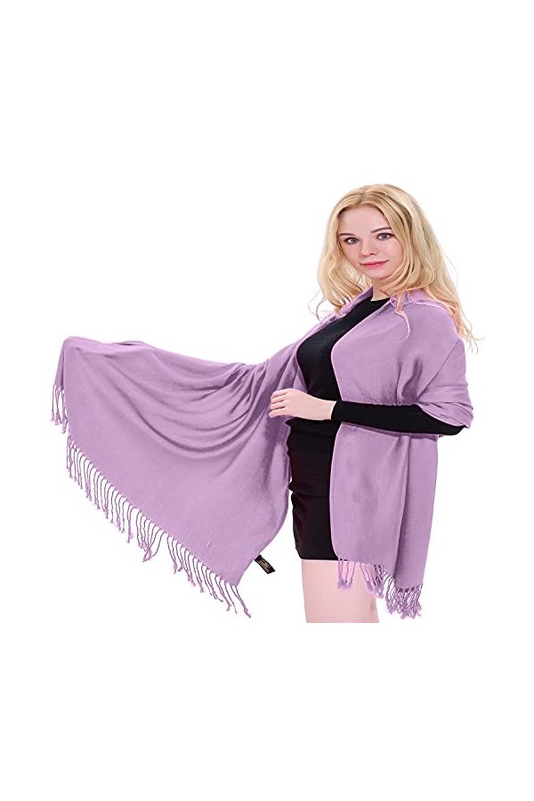CJ Apparel Lilas Solides Couleur Châle Secondes écharpe étole Wrap Châles Pashminas Nouvelle 80+ Couleurs