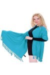 CJ Apparel Bleu Ciel Foncé Couleur Unie Châle écharpe étole Wrap Châles Pashminas Nouvelle