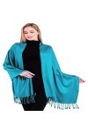 CJ Apparel Bleu Ciel Foncé Couleur Unie Châle écharpe étole Wrap Châles Pashminas Nouvelle