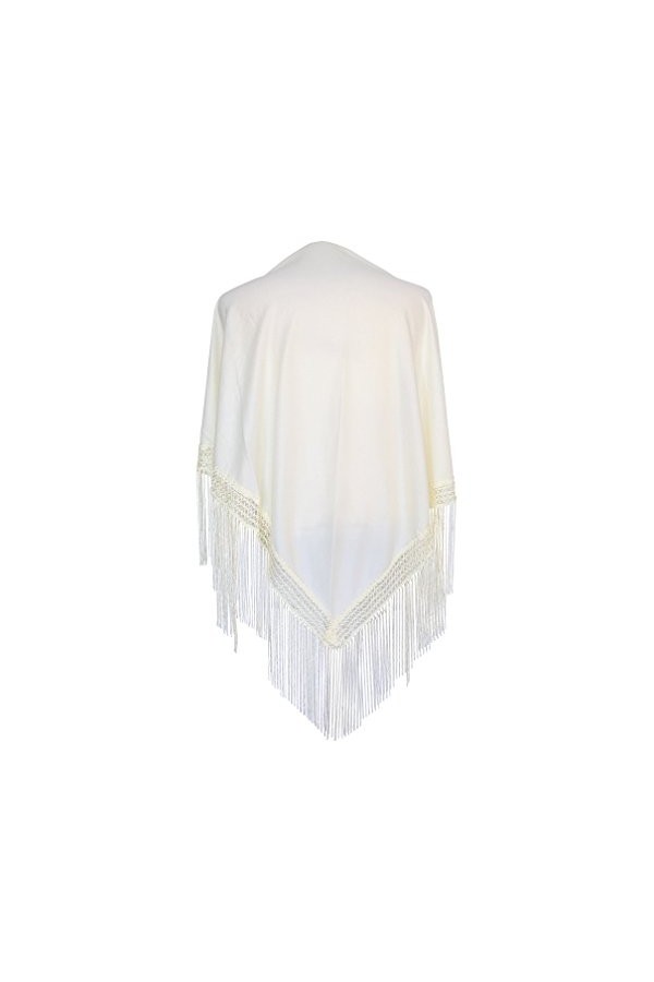 La Senorita Foulard Ceinture Chale De Danse Flamenco Broderie Frange couleur différentes blanc crème 