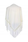 La Senorita Foulard Ceinture Chale De Danse Flamenco Broderie Frange couleur différentes blanc crème 
