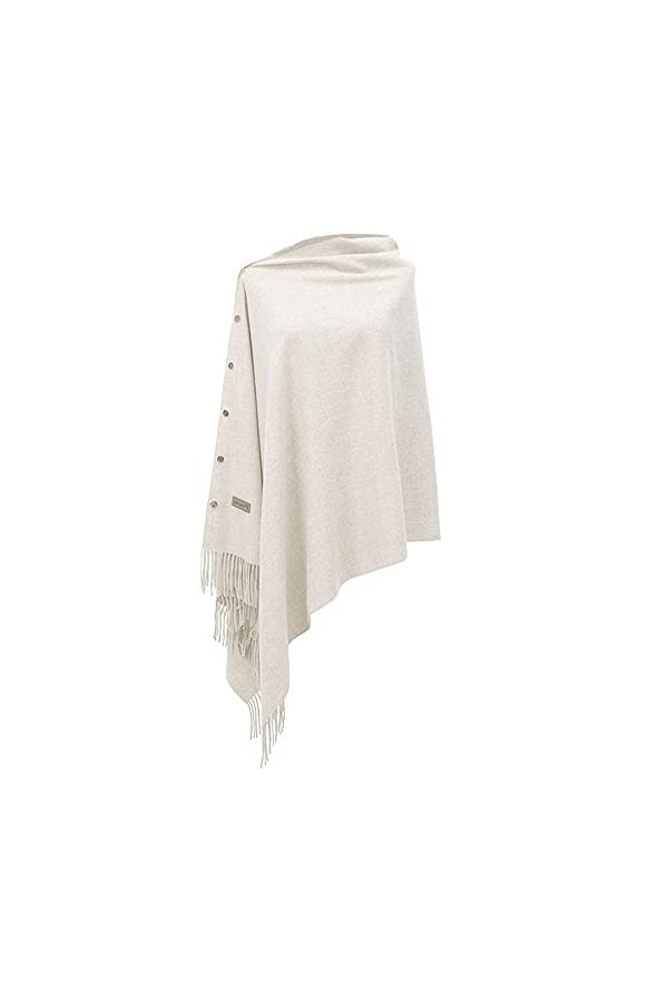 Écharpe dhiver chaude - Poncho pour femme - Longue écharpe dhiver douce et chaude en tricot avec boutons - Couverture en la