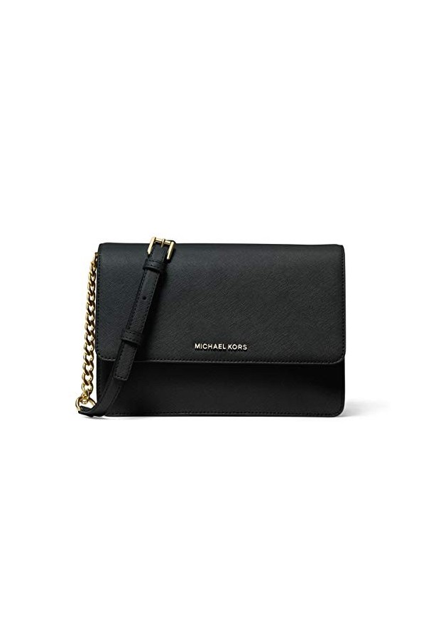 Michael Kors Daniela Large Saffiano Leather Crossbody Bag - Black