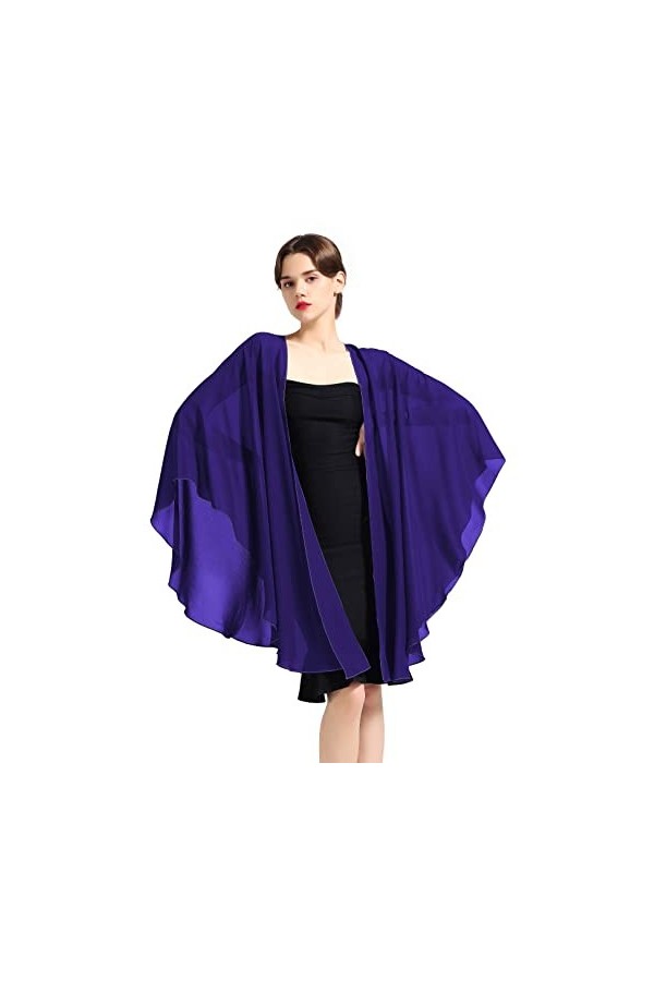 BEAUTELICATE Femme Étole Châle Elégant Foulard Boléro Cape en Mousseline de Soie Pour Robe de Soirée Mariage Mariée Cérémonie