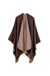 Lifetooler Poncho pour Femme Cardigan à Devant Ouvert Cape réversible dhiver Cape imprimée surdimensionnée Couverture en Tar