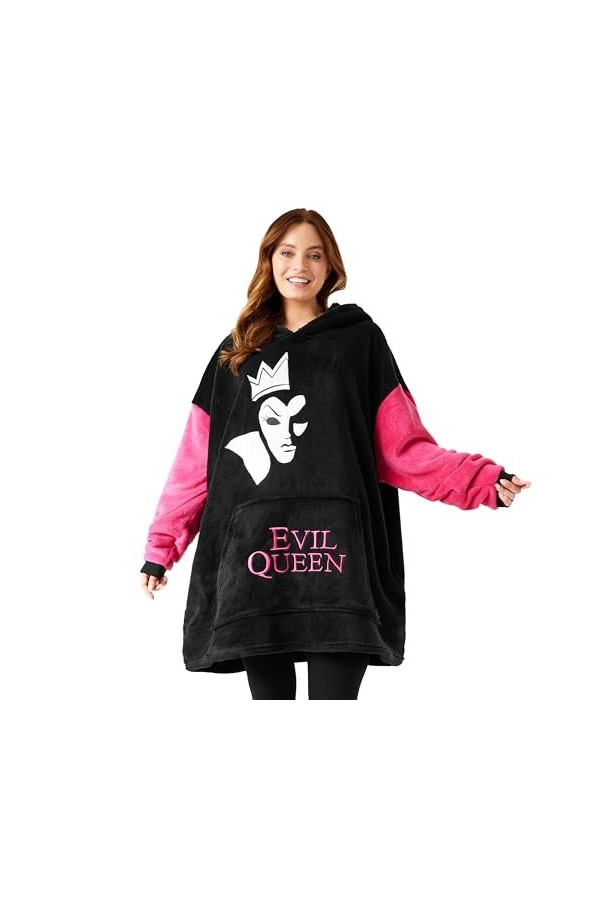 Disney Pull Plaid Femme Plaid Pull Polaire Sweat Oversize Poncho Pilou Stitch Jack Skellington Taille Unique Noir/Violet Mal