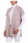 Cape de veste mixte cachemire femme fabriquée en Italie laine mérinos cachemire noir beige blanc bleu rose tricot châle éléga