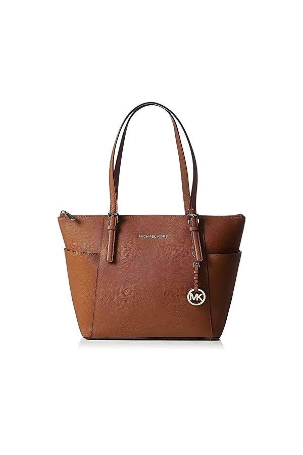 Michael Kors Jet Set Ew TZ Tote, Sac fourre-Tout Femme, Marron Luggage , 11.4x25.4x38.1 Centimeters W x H x L 