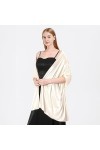 heekpek Satin Foulard Chale Femme Mariage Echarpes pour Robe de Soirée Élégant Chic Etole Femme pour Soirée Cérémonies Fêtes 