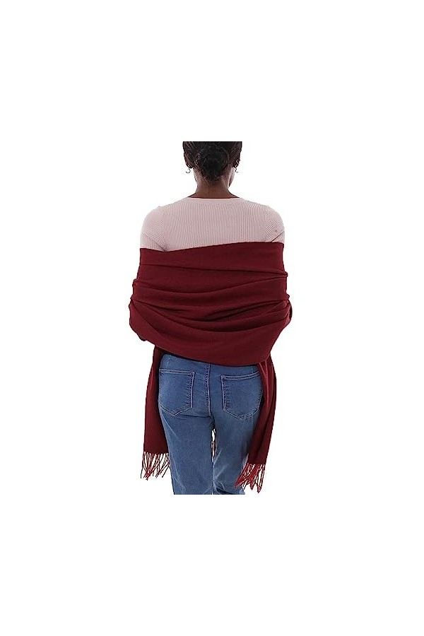 PIOYMEYA Echarpe Chale Ivoire Écharpe Châles Femme Hiver Chaud Grosse Echarpes Foulards Pashmina Etole Mariage