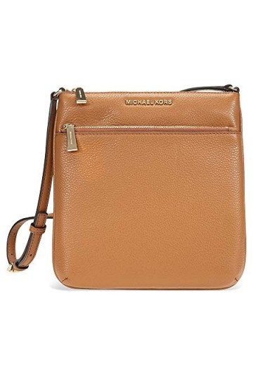 Michael Kors Riley Small Flat Leather Crossbody - Acorn