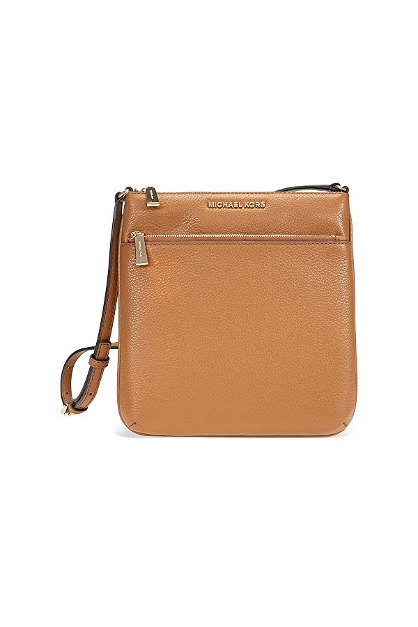 Michael Kors Riley Small Flat Leather Crossbody - Acorn