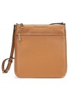 Michael Kors Riley Small Flat Leather Crossbody - Acorn