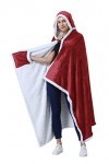 Catalonia Poncho à capuche avec poches pour les mains | Cape confortable en polaire Sherpa pour enfants et adultes, cadeau po